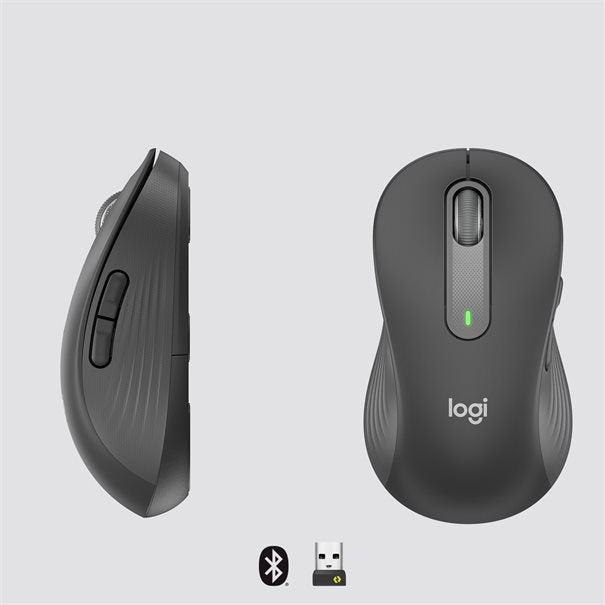 Logitech Mouse M650 SIGNATURE Large WL (LEFT) BOLT graphite BT for große Hände (> 19,0 cm), Linkshänder